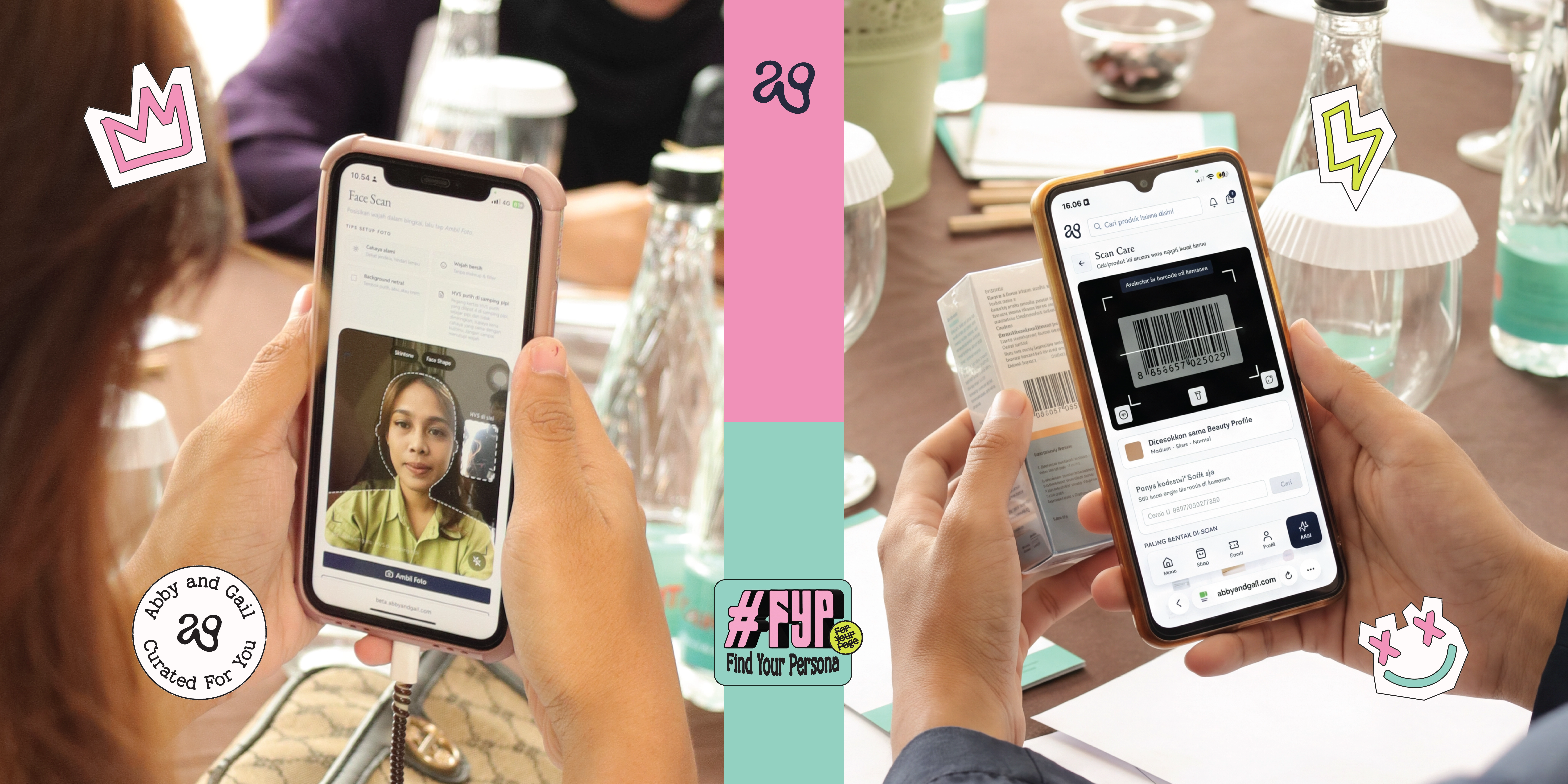 skin scan dan scan care diluncurkan di event Bandung FYP Abby and Gail